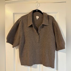 Target Short Sleeve Collared Sweater